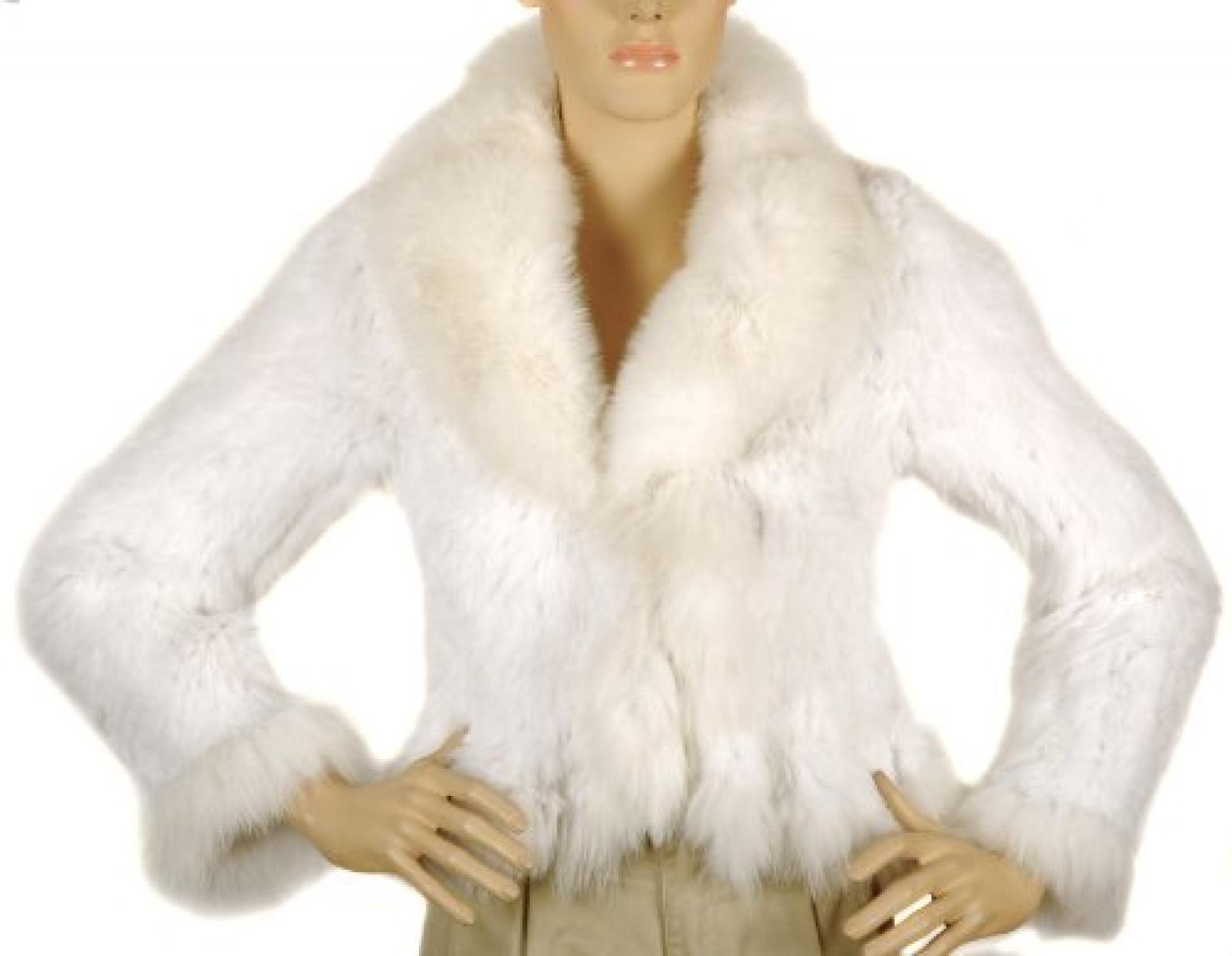 Waooh - Fashion - Jacke "Cynthia" Kaninchen und Fuchs - Weiss Waooh - Fashion - Jacke "Cynthia" Kaninchen und Fuchs - Weiss